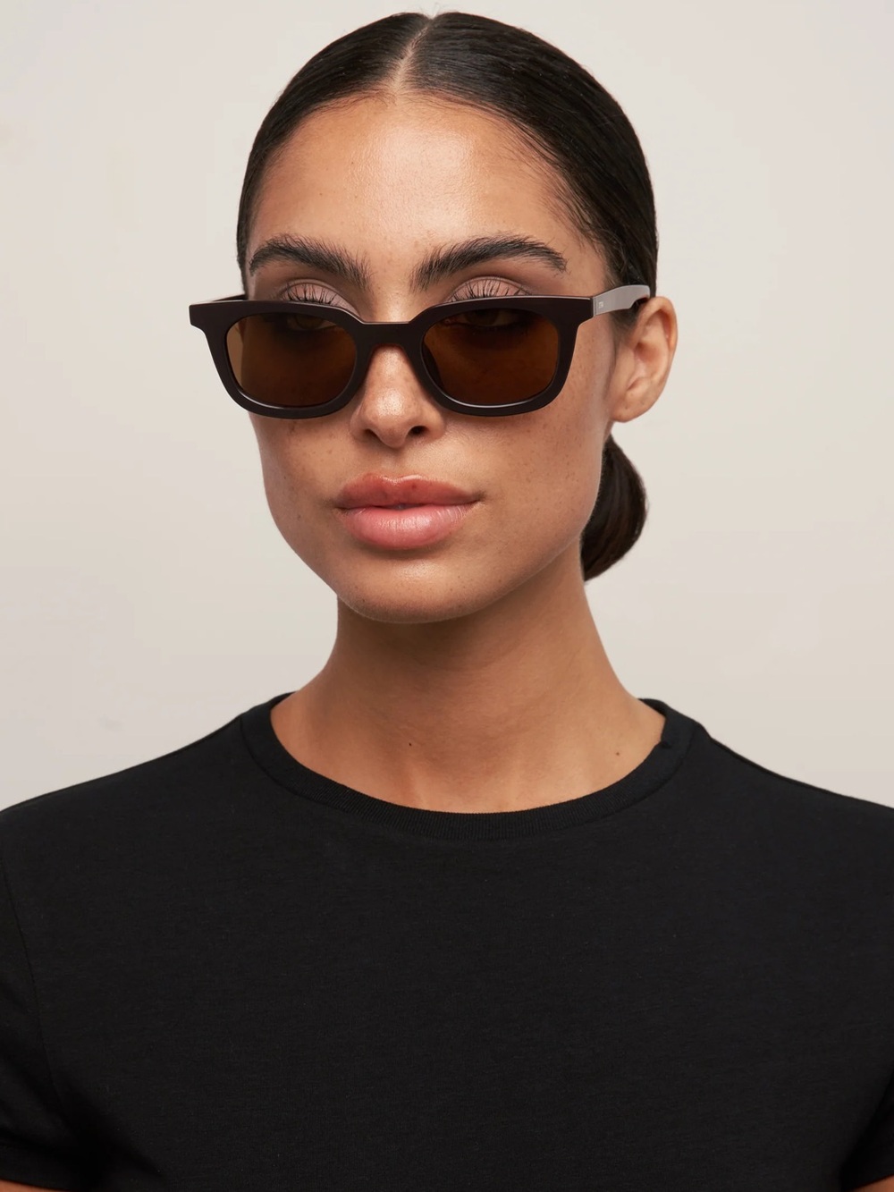 Otra Eyewear Nia Sunglasses Dark Chocolate Brown Womens Wayfarer Squarr